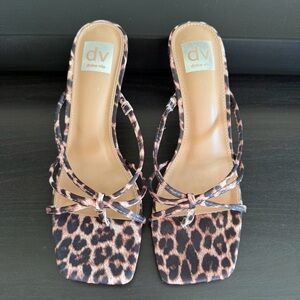 Dolce Vita Leopard Print Heeled Sandals